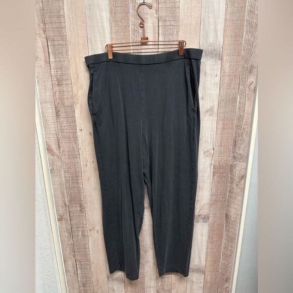 Eileen Fisher charcoal tencel pants - Picture 2 of 6